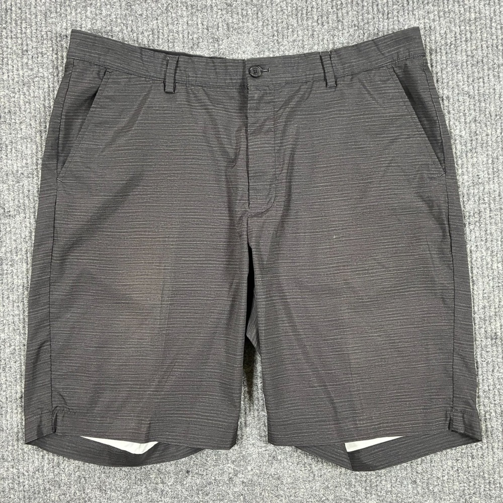 Greg Norman Mens Performance Golf Shorts Size 38 Black Stretch Casual Flat Front